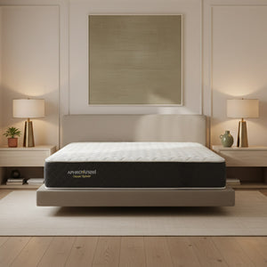 Aphro Angel Classic Hybrid mattress, anatomic and comfortable, in a modern bedroom
