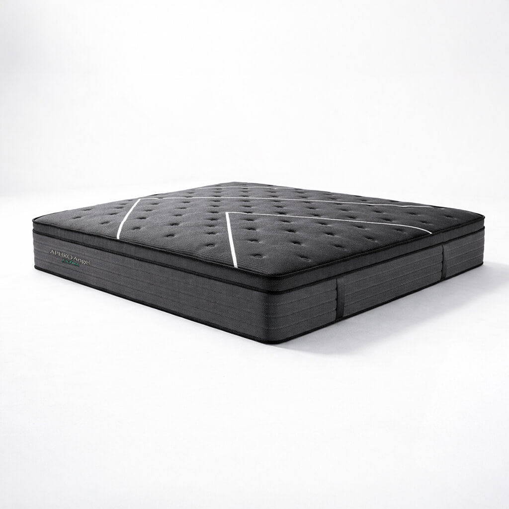 Στρώμα Aphro Angel Extra – μαύρο ύφασμα – με ενσωματωμένο pillow topper – ανατομικό – σε λευκό φόντο