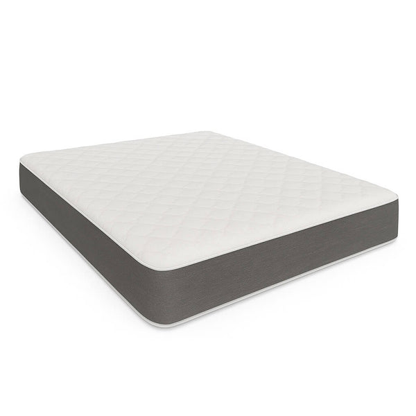 Double-sided orthopedic and anatomic mattress with latex and pocket springs, with a white quilted surface and dark grey sides.