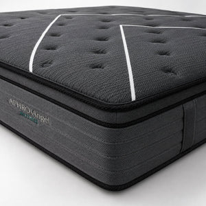 Στρώμα Aphro Angel Extra – μαύρο ύφασμα – με ενσωματωμένο pillow topper – ανατομικό – κοντινή - σε λευκό φόντο