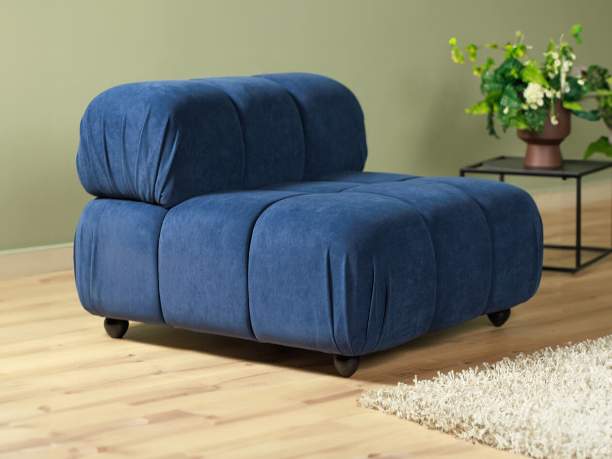 Μοντέρνα μπλε πολυθρόνα armchair odise - Lux Furniture