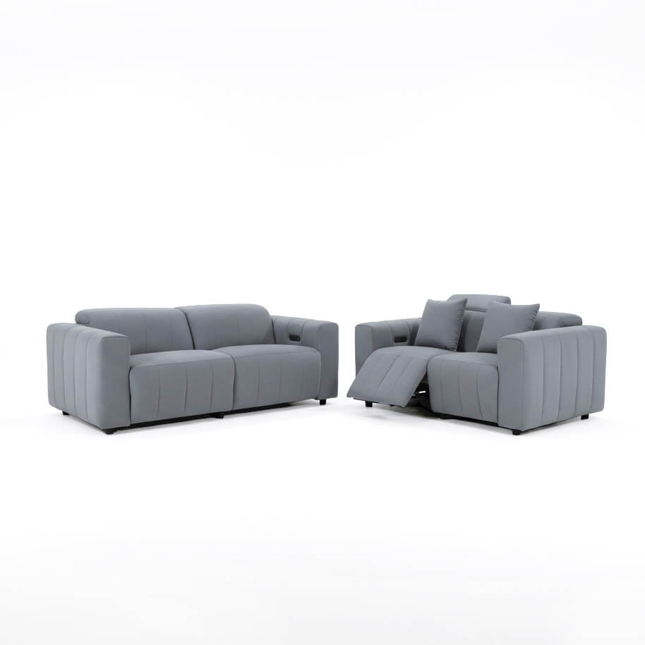 set kanapedes recliner bianca – microsuede – gkri – 3thesios 2thesios – monterno style / Grey