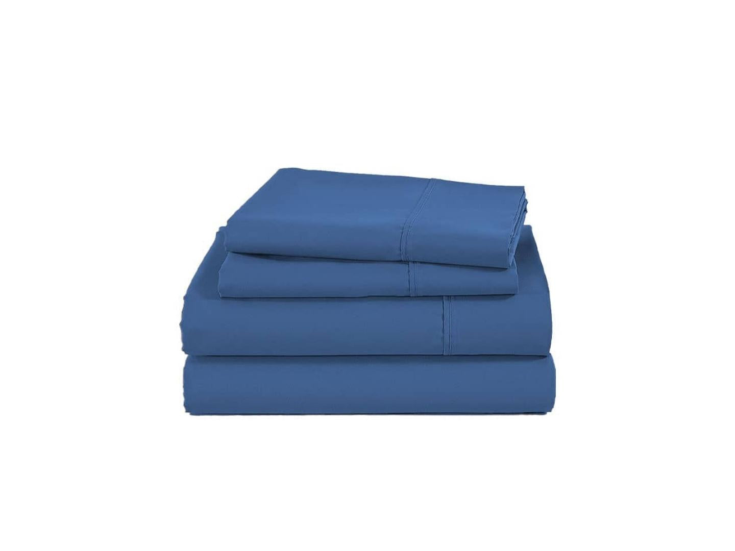 cotton bed sheets royal blue - Lux Furniture