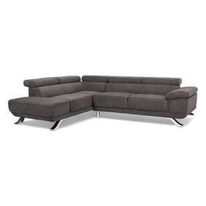 Μοντέρνος Γωνιακός Καναπές Δανάη | Lux Furniture / Danae grey brown