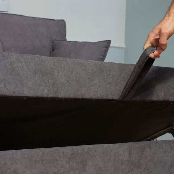 Ducat corner sofa-bed, Grey / Grey
