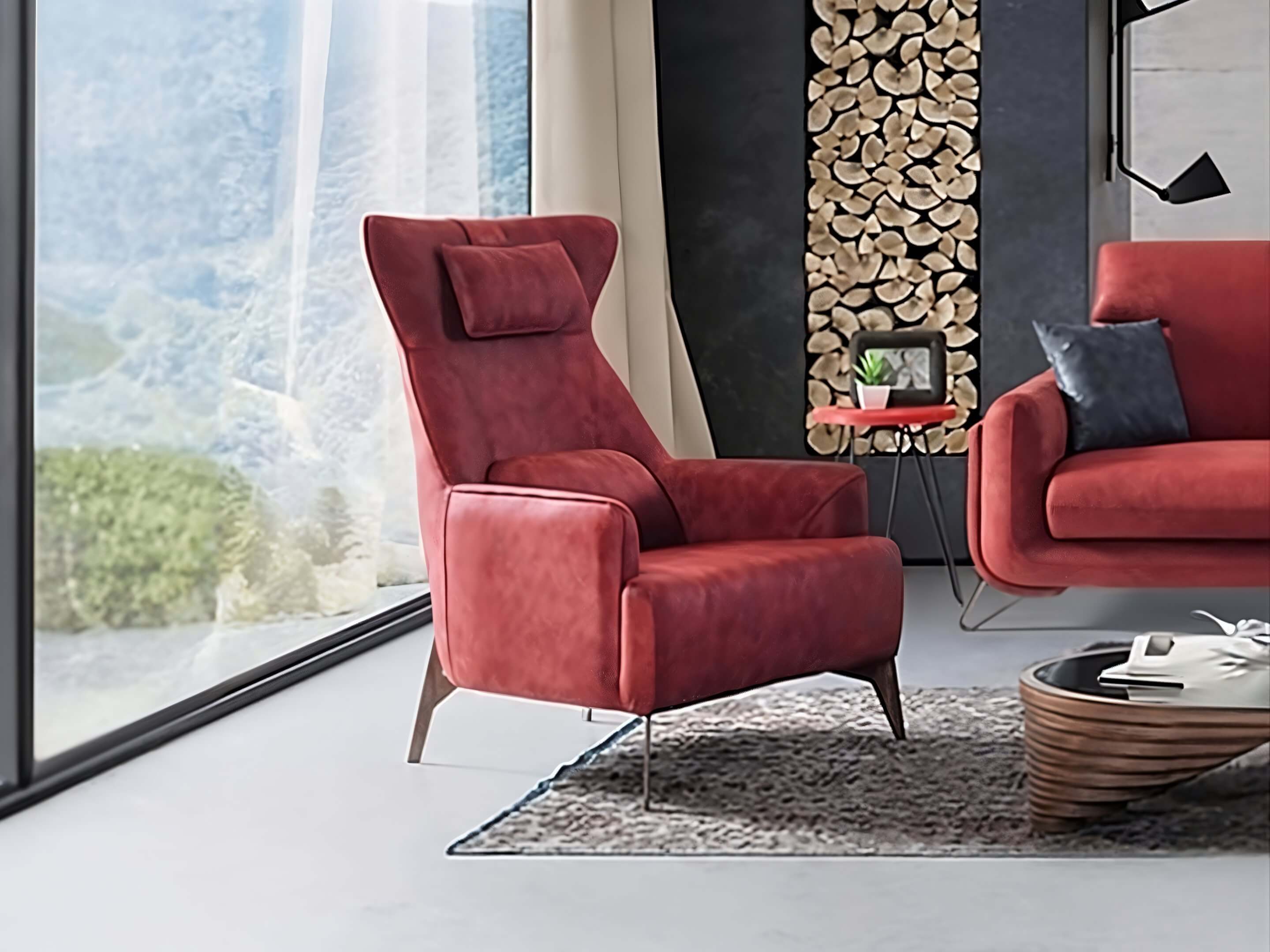 Egon armchair - Lux Furniture / red