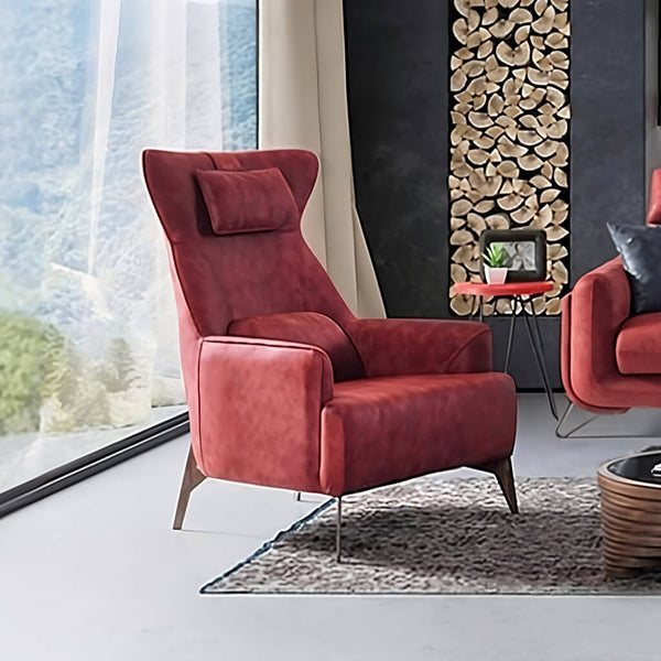 modern living room armchair EGON - Lux Furniture / red