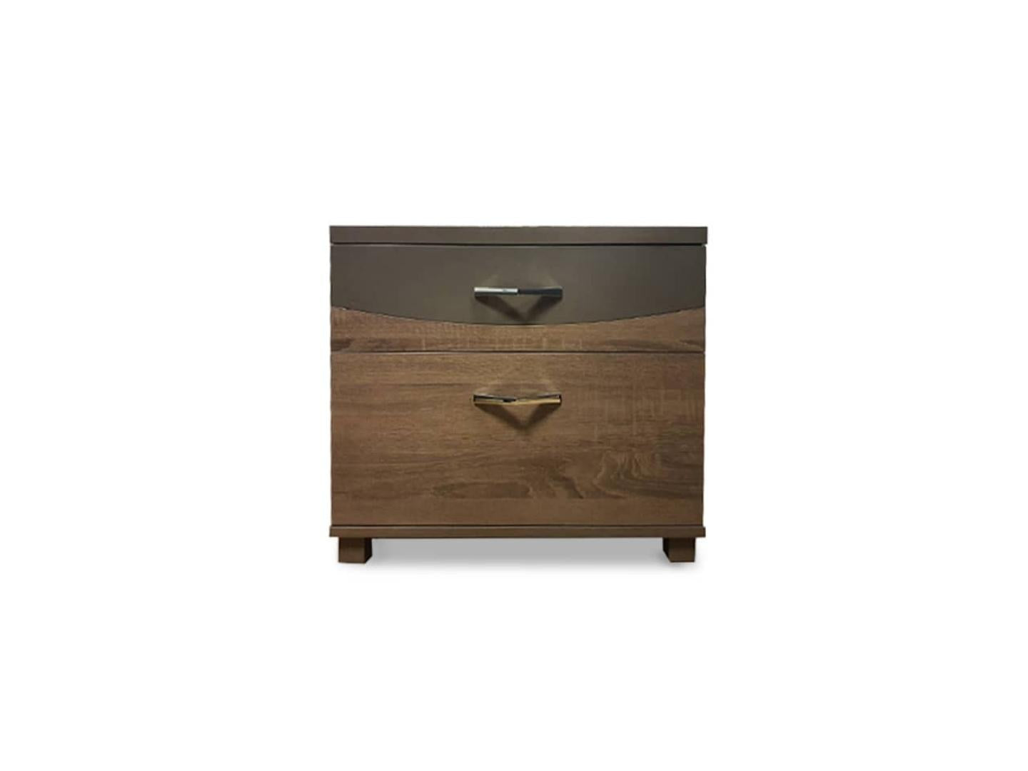 eirini bedside table nightstand wood - Lux Furniture
