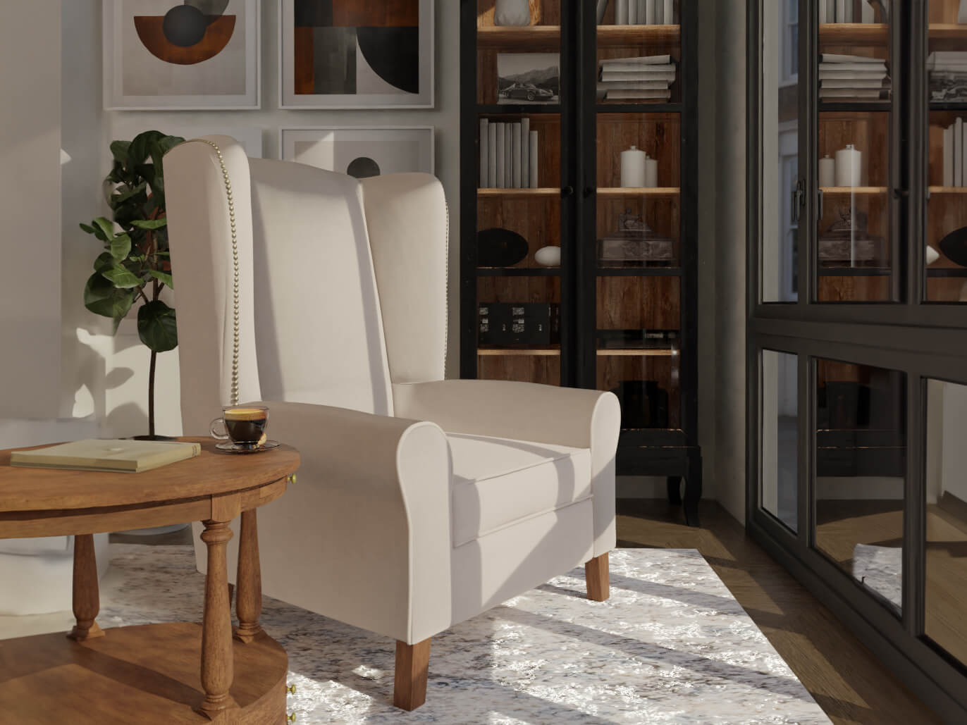classic armchair Elizabeth -Lux Furniture  / Ivory