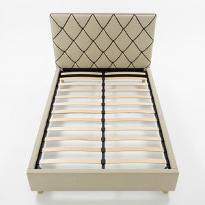 Top view of the Ira bed showing the anatomical frame with the slats.