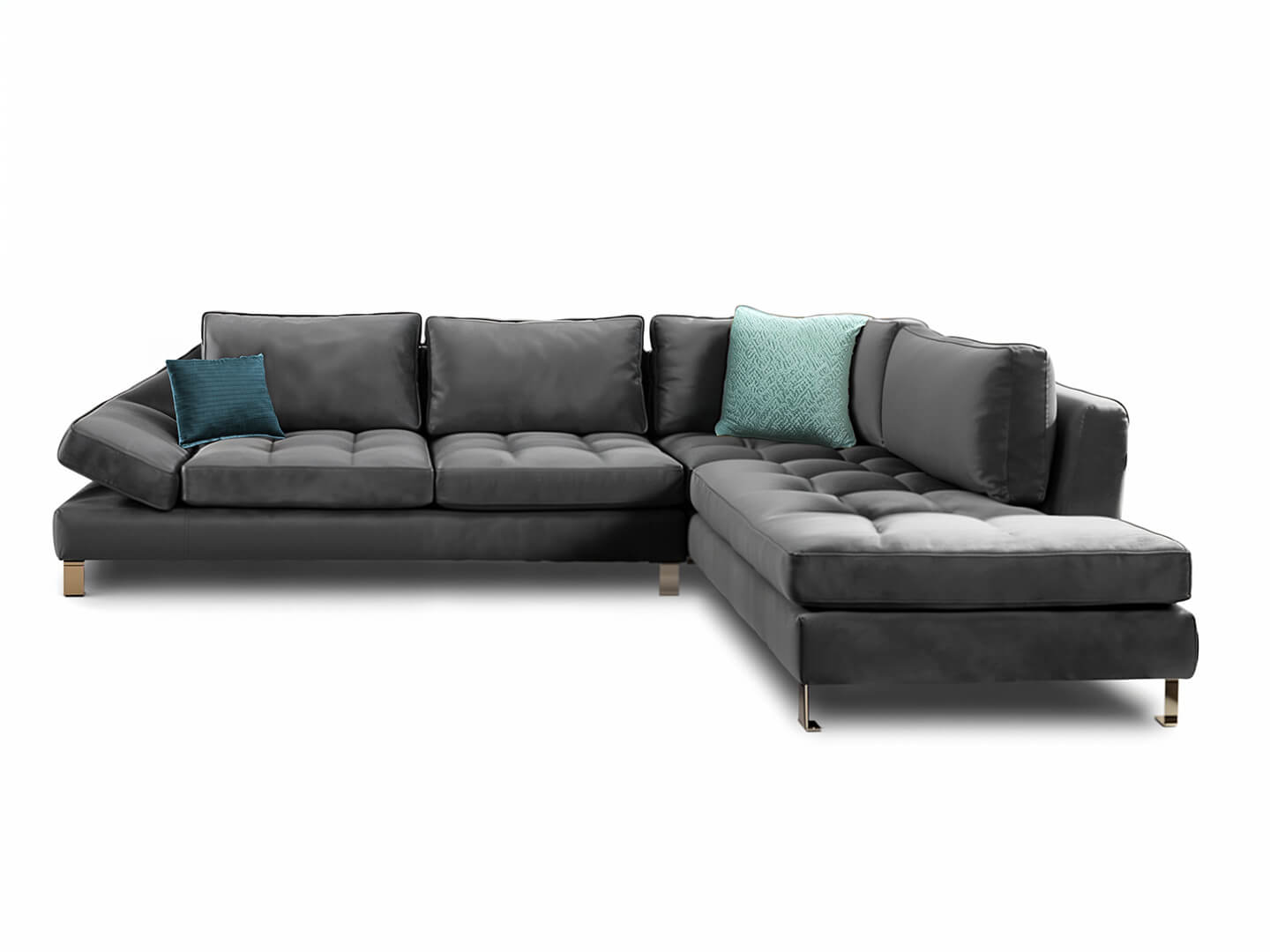 Estella sofa modern sectional - Lux Furniture / Grey