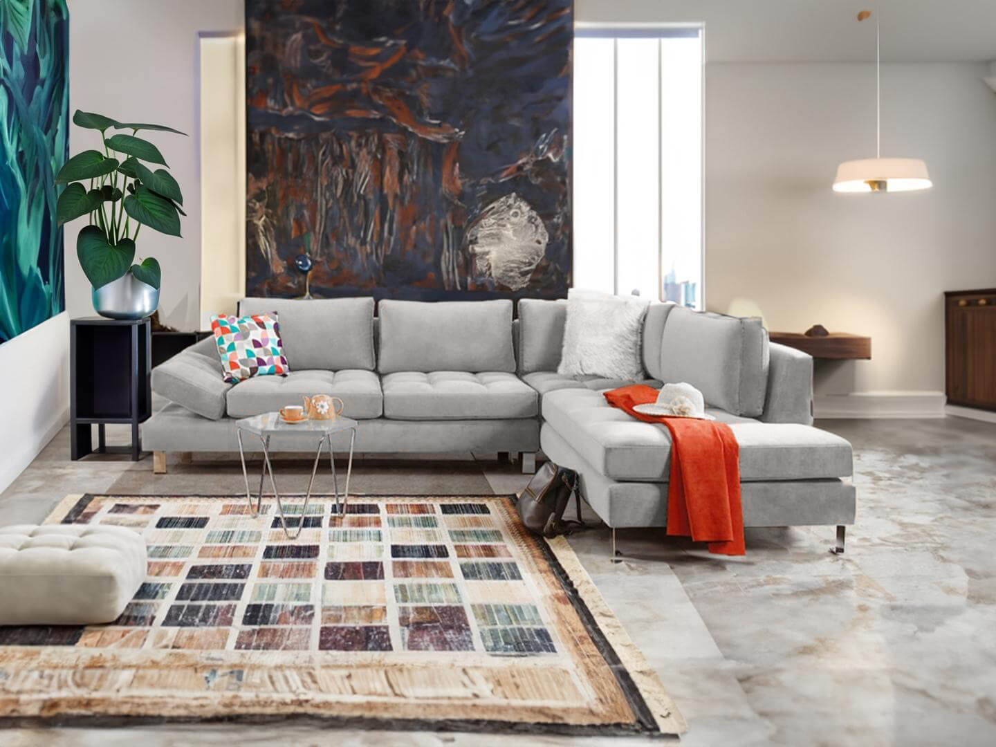 Estella sofa modern sectional - Lux Furniture