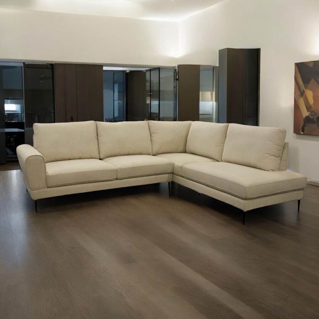 μοντέρνος γωνιακός καναπές Φάρο / Beige