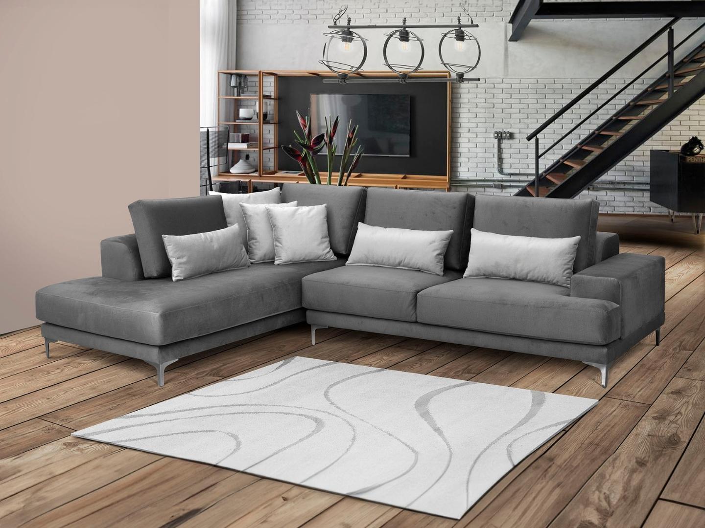 federal grey corner sofa - Lux Furniture