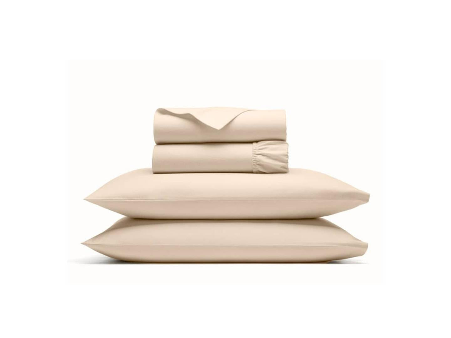 flannel bed sheet set beige- Lux Furniture