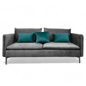 Modern grey three-seater FOX sofa | Lux Furniture/ Grey