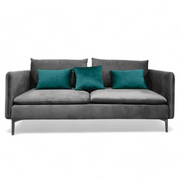 Modern grey three-seater FOX sofa | Lux Furniture/ Grey