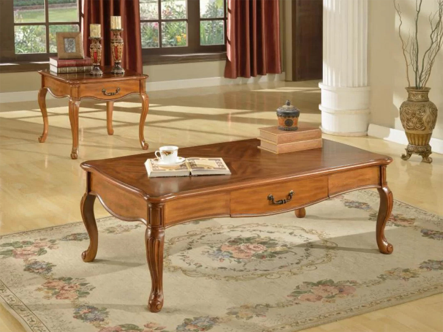 classic coffee table with drawer| Lux Furniture