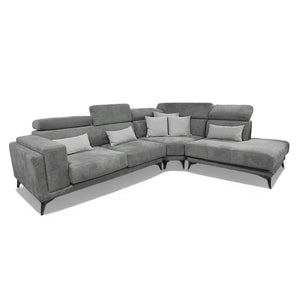 Modern Grey Zouk Corner Sofa | Lux Furniture