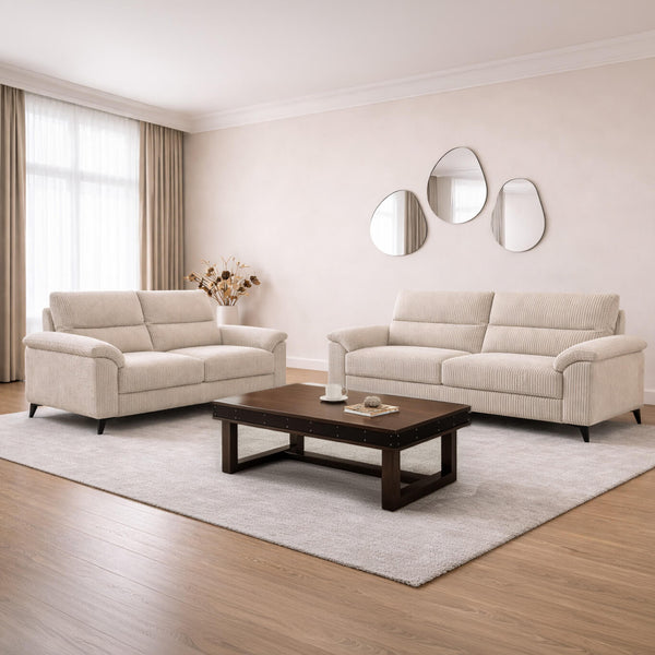 Σετ καναπέ Evora, Μπεζ / Beige