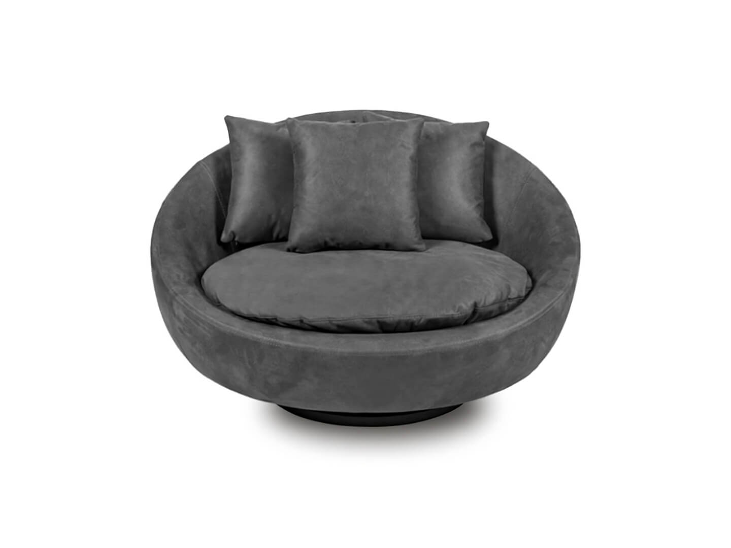 round armchair Lacoon/ Dark grey