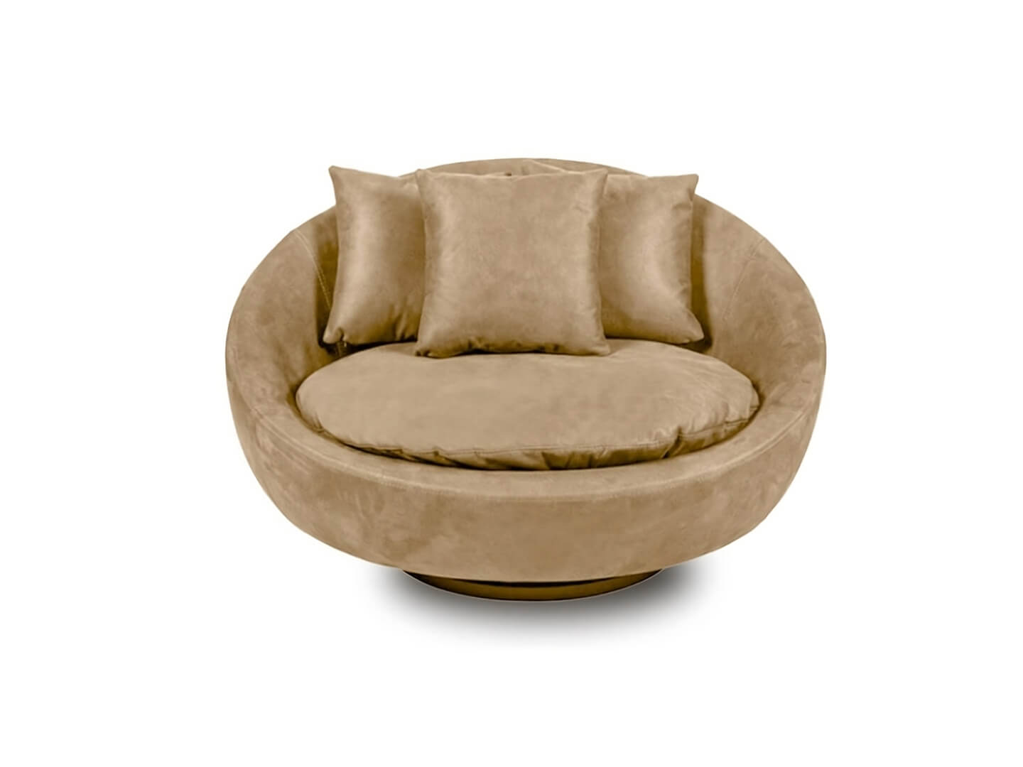 round armchair Lacoon / light brown