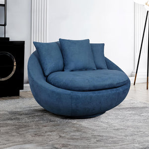 Round living room armchair Lacoon / Blue