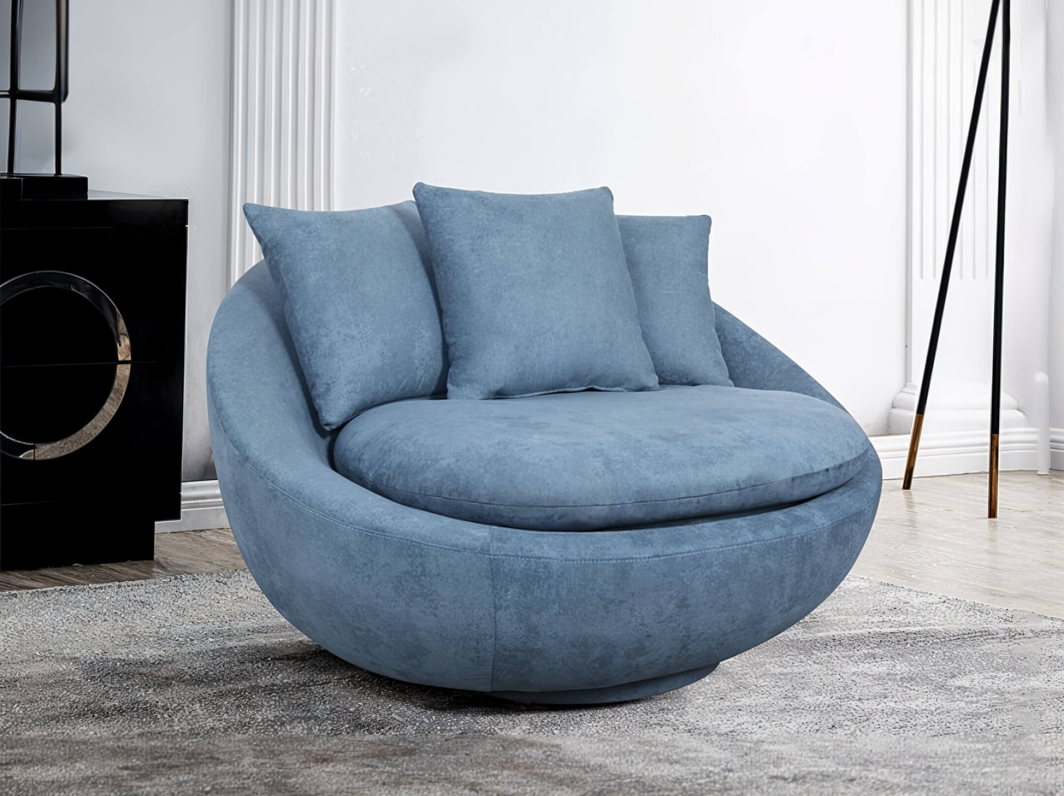 round armchair Lacoon/ Blue