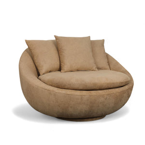 Round living room armchair LACOON | Lux Furniture / light brown