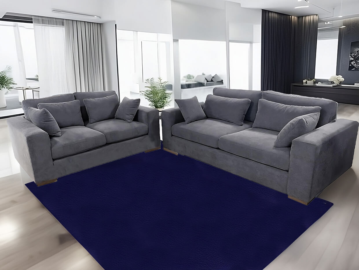 lagun sofa set 3 seater 2 seater blue grey - Lux Furniture