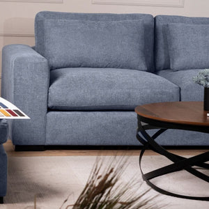 Corner sofa Lagun, Blue grey / Blue grey