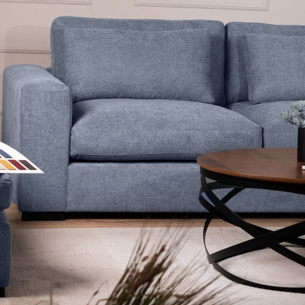 Corner sofa Lagun, Blue grey / Blue grey