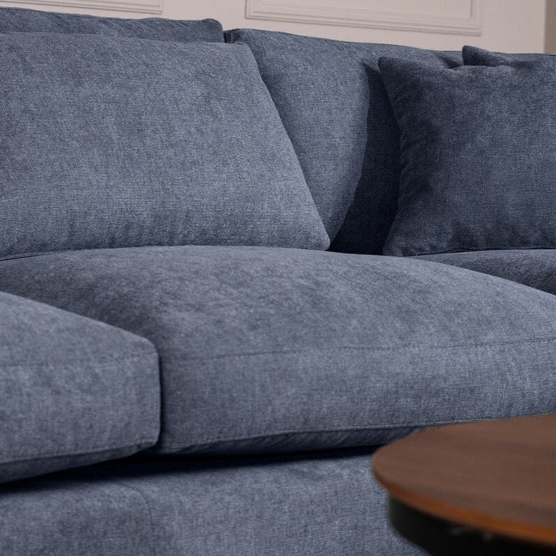blue corner sofa γωνιακός καναπές lagun - Lux Furniture