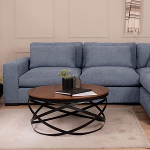 Corner sofa Lagun, Blue grey / Blue grey