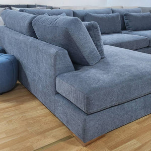 Corner sofa Lagun, Blue grey / Blue grey
