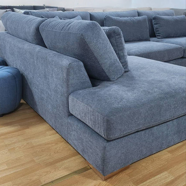 Corner sofa Lagun, Blue grey / Blue grey