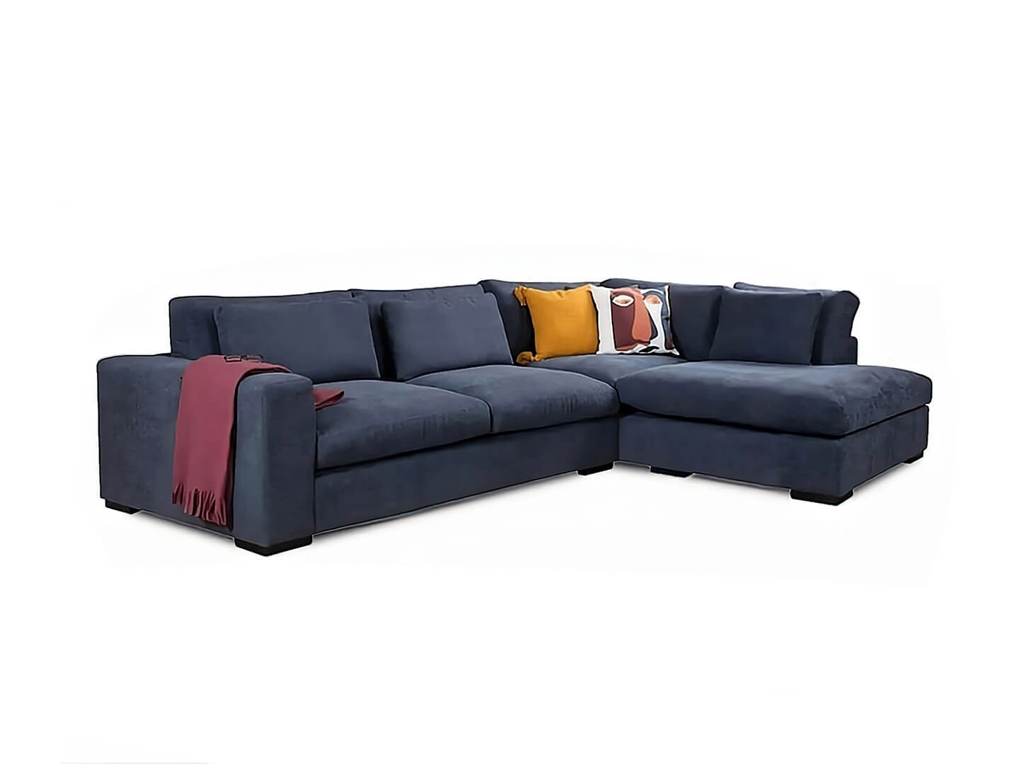 γωνιακός καναπές blue corner sofa lagun - Lux Furniture