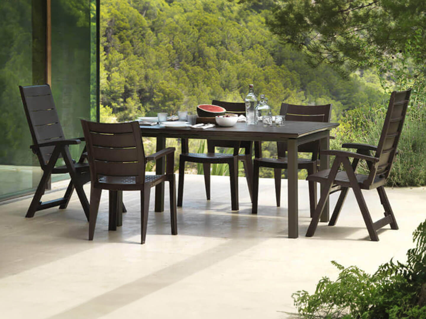 garden table plastic recycled EXTENDABLE- LUX FURNITURE