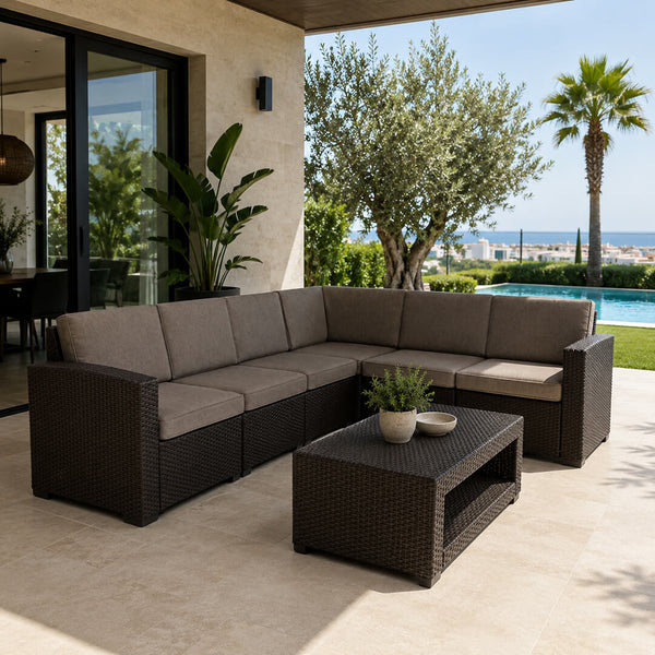 Outdoor corner sofa, garden living set- Lux Furniture