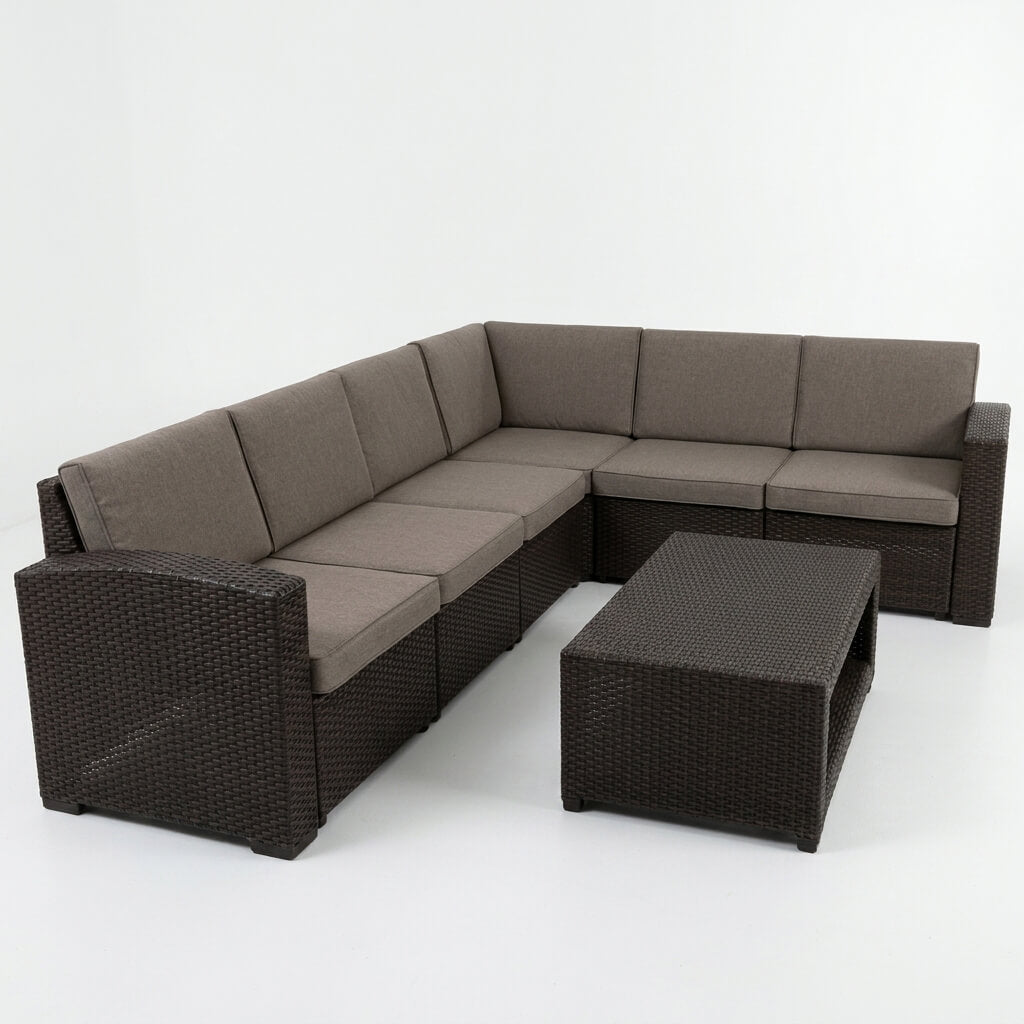 Γωνιακός καναπές εξωτερικού χώρου, σαλόνι κήπου- Lux Furniture