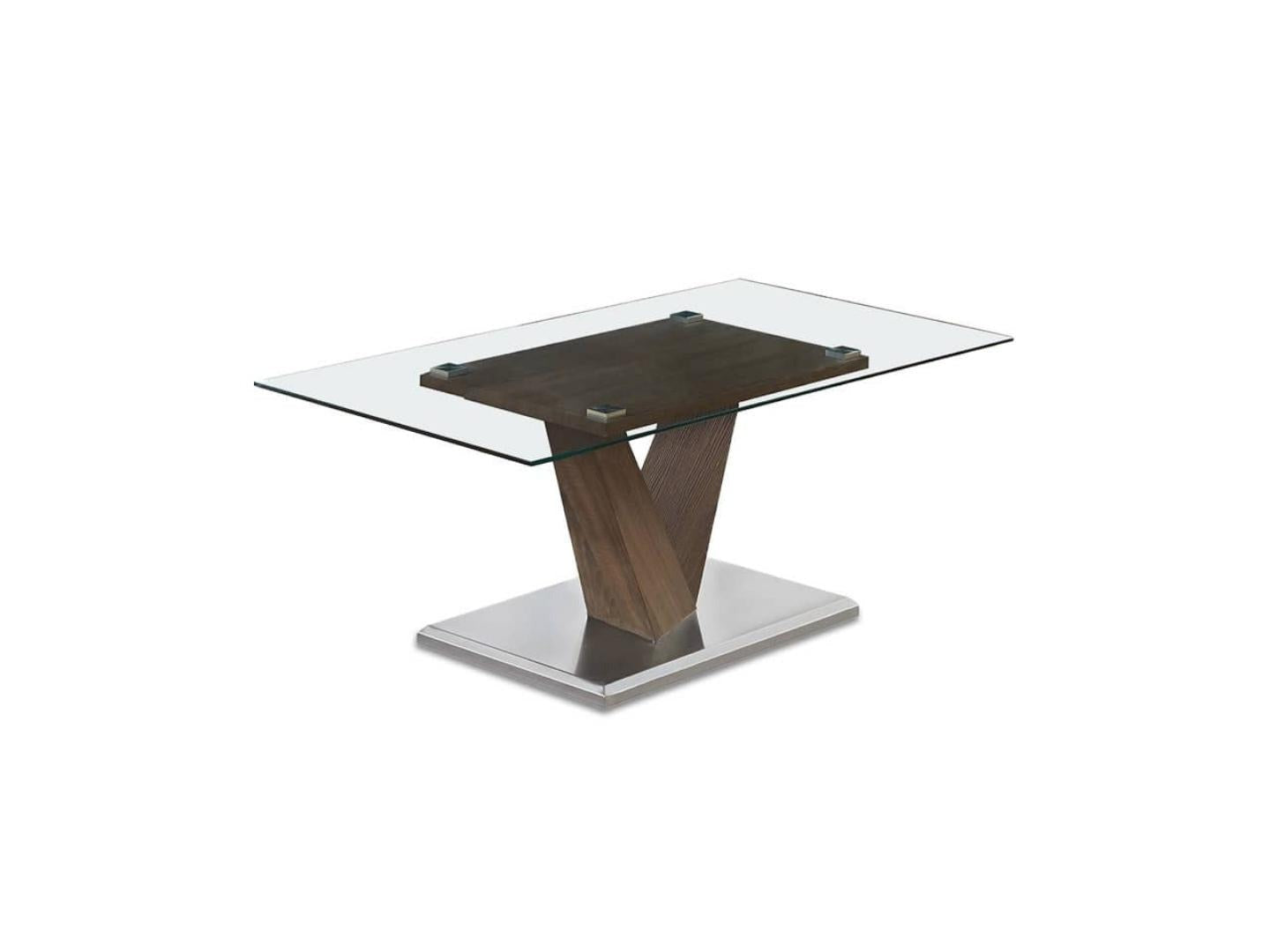 minimal coffee table with glass N - Lux Furniture