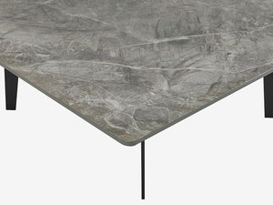 שולחן סלון מרובע משיש אפור - Lux Furniture