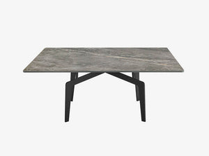 שולחן סלון מרובע משיש אפור - Lux Furniture