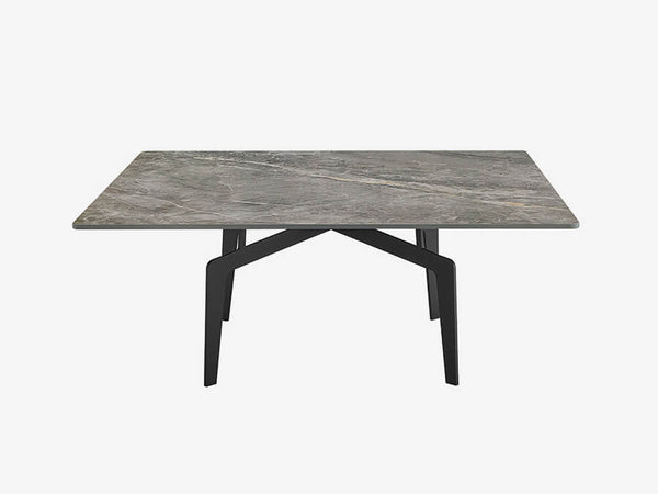 שולחן סלון מרובע משיש אפור - Lux Furniture
