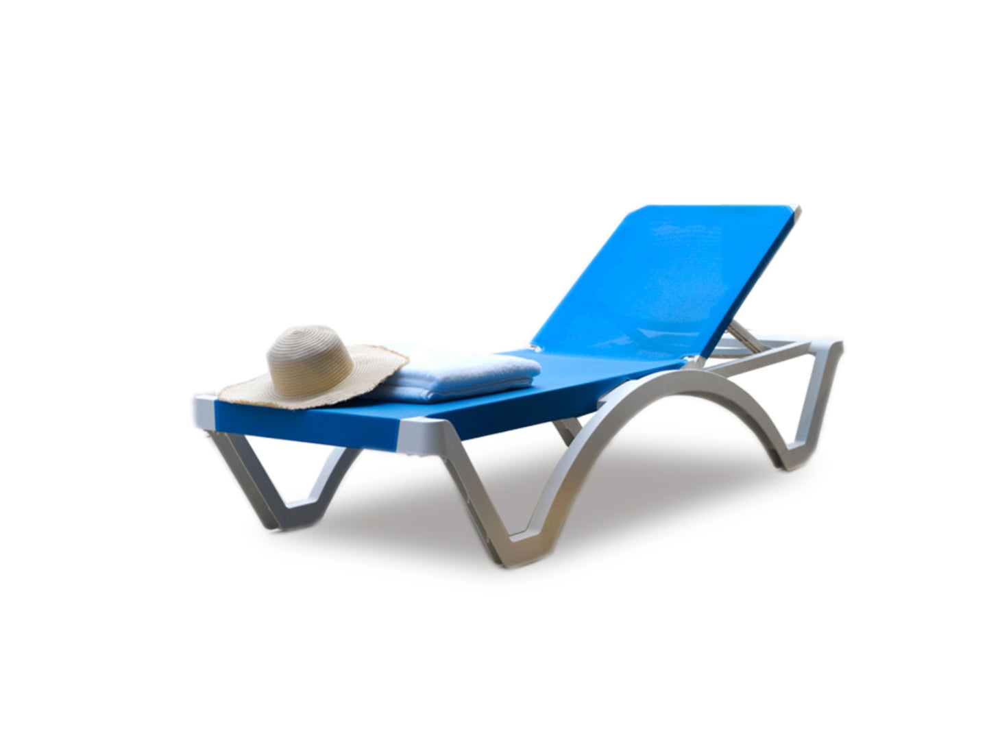 poolside bed plastic white - Lux Furniture