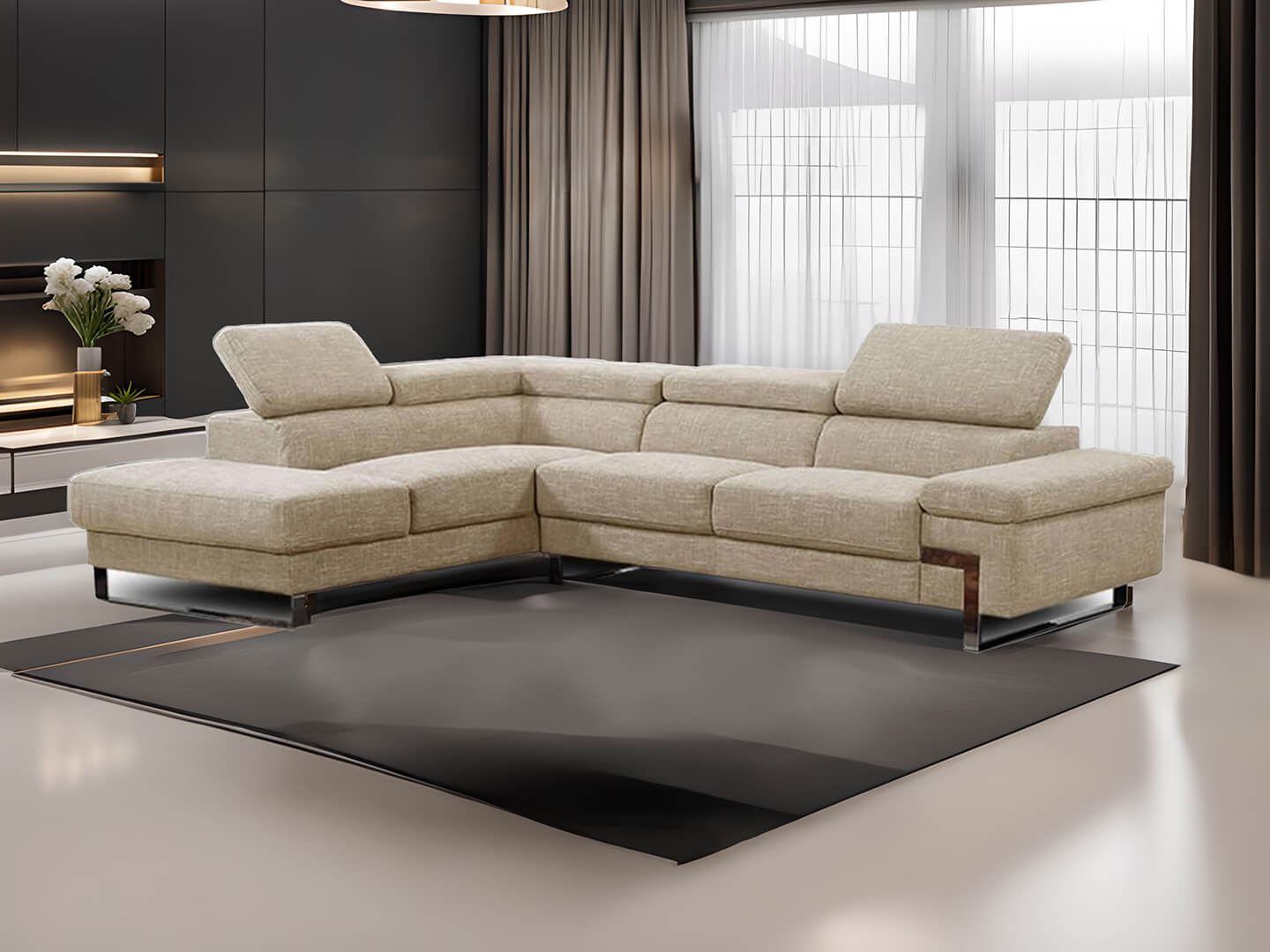 μοντέρνος γωνιακός καναπές natalie sofa / Beige
