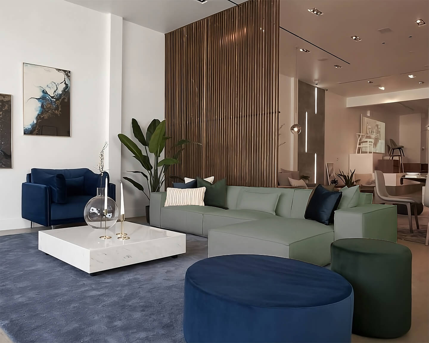 nur sofa sectional green- Lux Furniture / Soft green