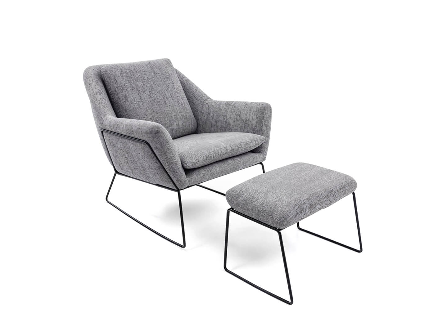 oliver armchair with pouf