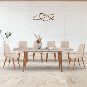 שולחן מטבח מעץ נפתח OPERA | Lux Furniture
