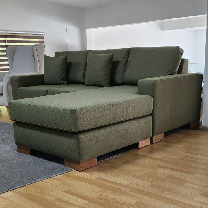 Μοντέρνος πράσινος γωνιακός καναπές OSLO / Soft green